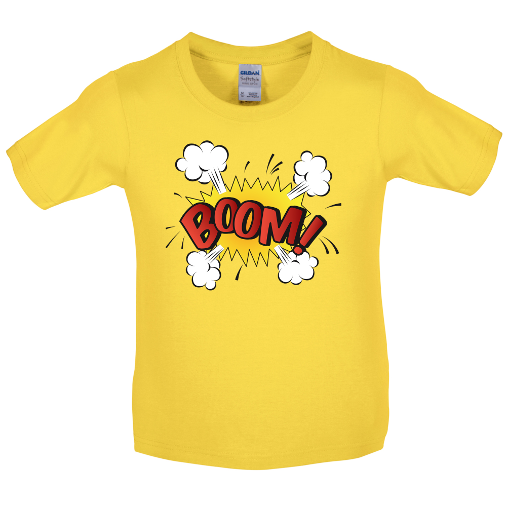 BOOM! Word Art Kids T Shirt