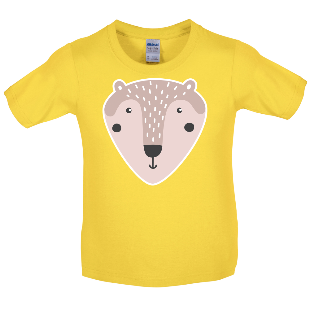 Smiley Face Mr Bear Kids T Shirt