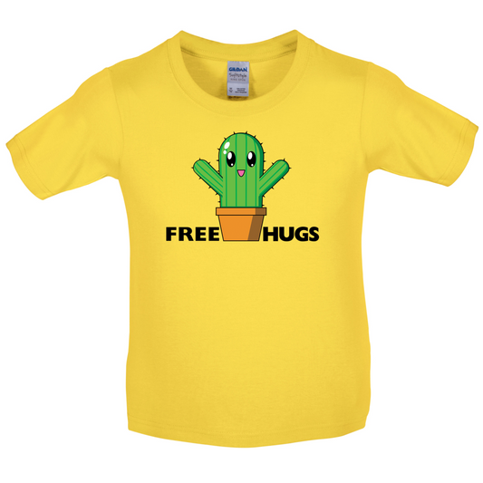 Free Cactus Hugs Kids T Shirt