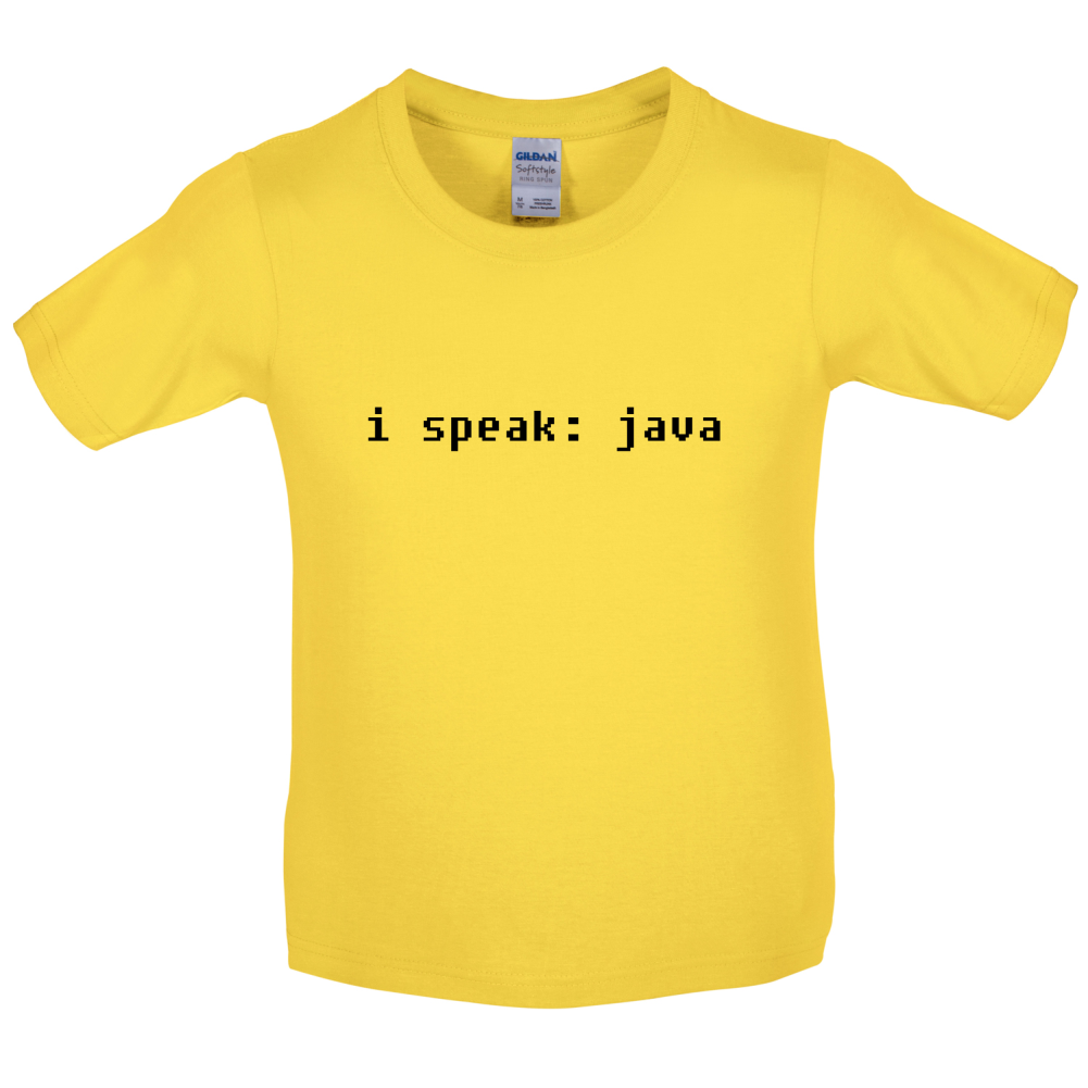 I Speak Java Kids T Shirt