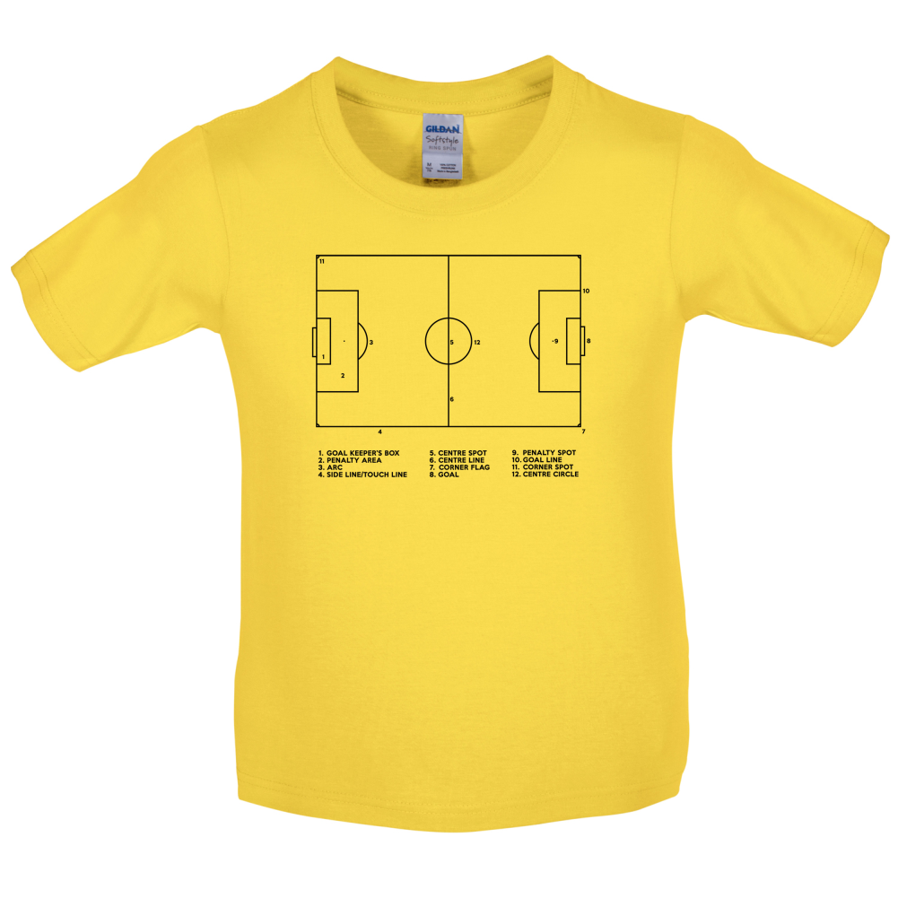 Football Pitch Diagram Kids T Shirt