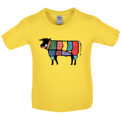 Delicious Cow Kids T Shirt