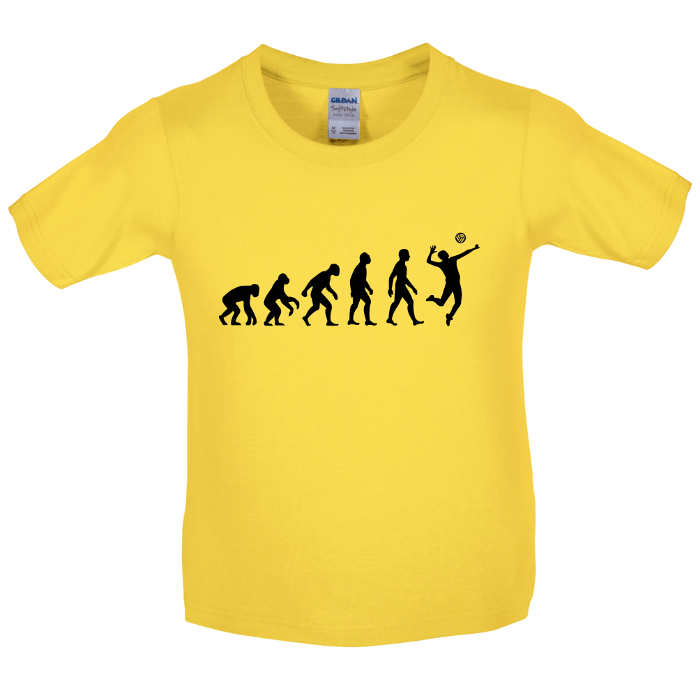 Evolution of Man Volleyball Kids T Shirt