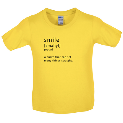 Funny Definition Smile Kids T Shirt