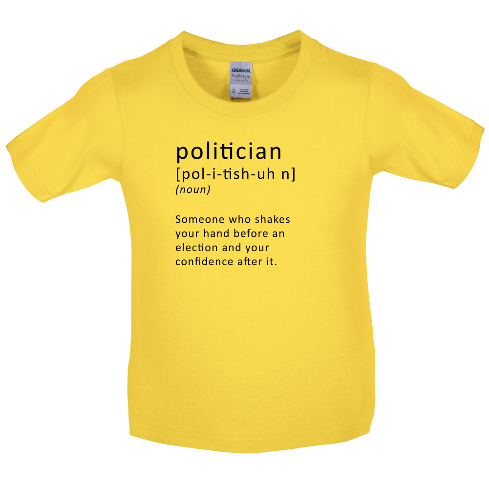 Funny Definition Politician Kids T Shirt