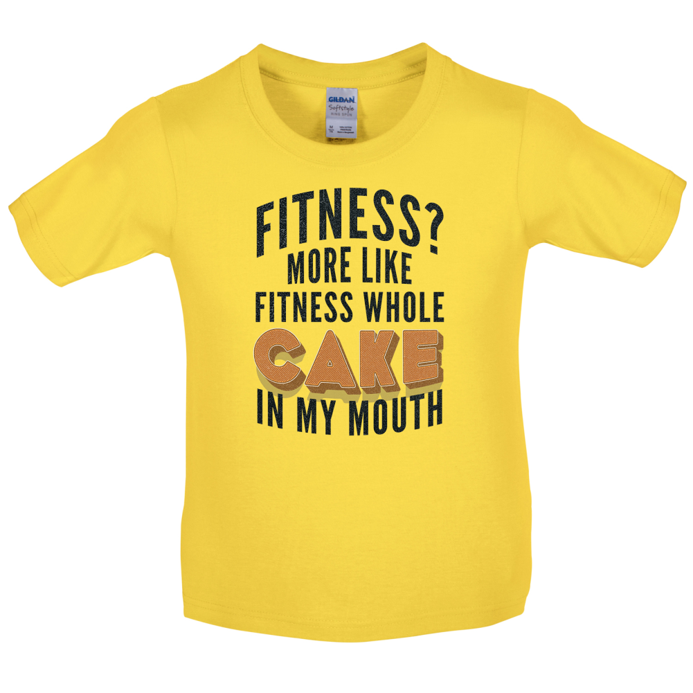 Fitness Cake In My Mouth Kids T Shirt