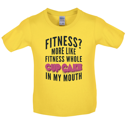 Fitness Cupcake In My Mouth Kids T Shirt