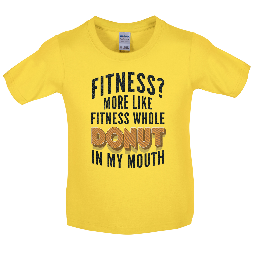 Fitness Donut In My Mouth Kids T Shirt