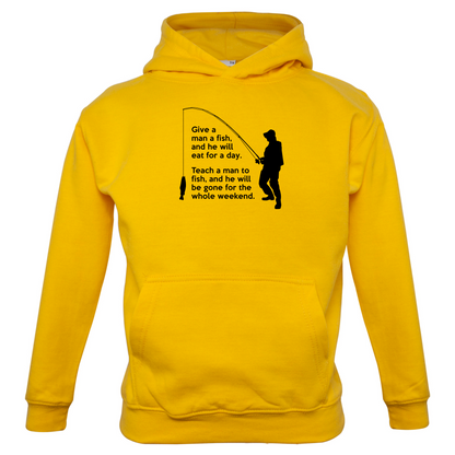 Fishing - He'll Be Gone For The Weekend Kids T Shirt