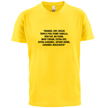 Long Coffee Order T Shirt