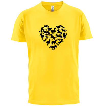 Love Heart Horse T Shirt