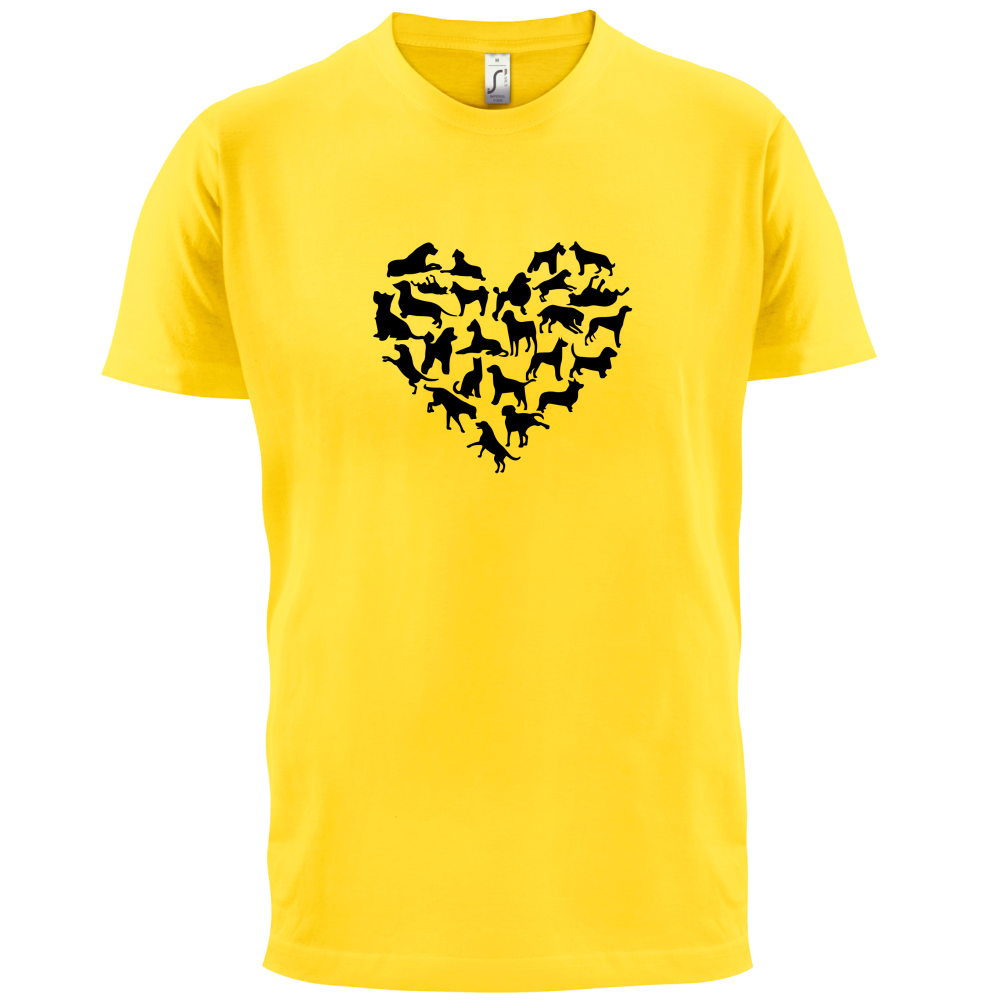 Love Heart Dogs T Shirt
