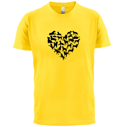 Love Heart Dogs T Shirt