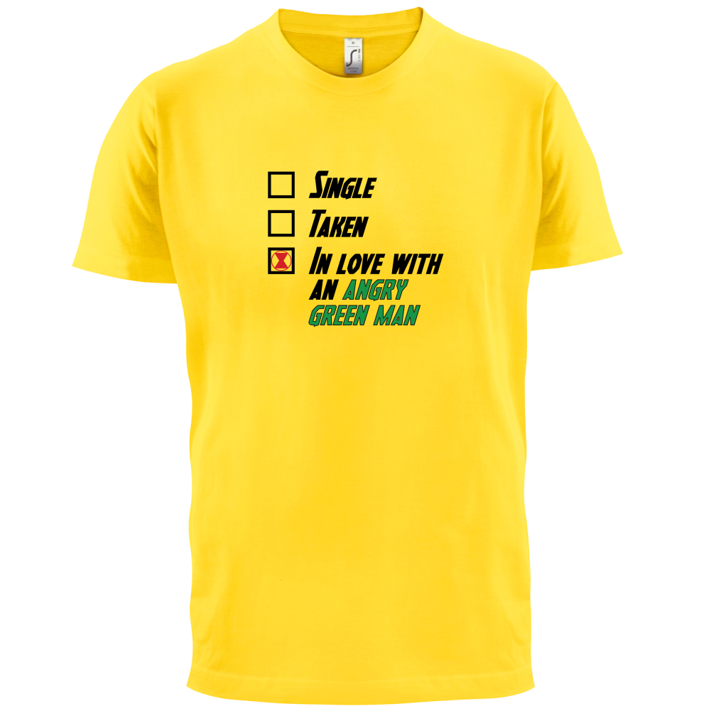 Single Taken Angry Green Man T Shirt