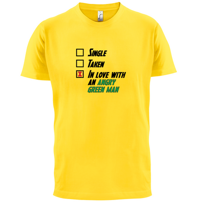 Single Taken Angry Green Man T Shirt