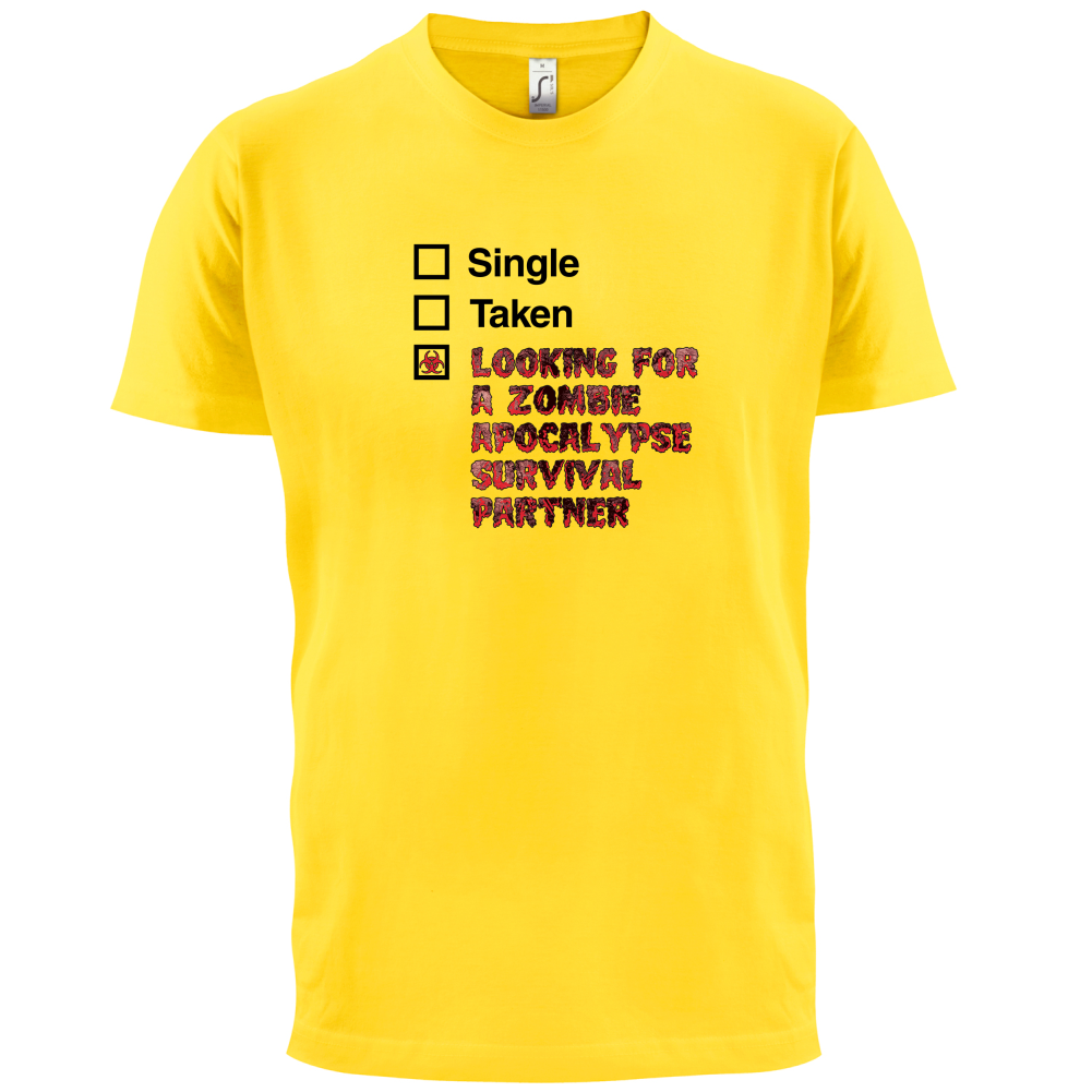 Single Taken Zombie Apocalypse T Shirt