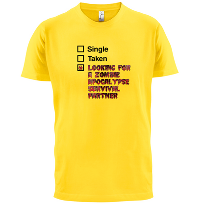 Single Taken Zombie Apocalypse T Shirt