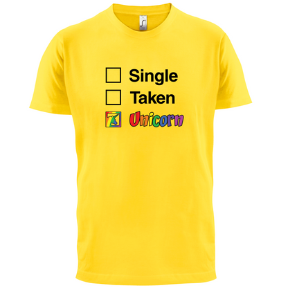 Single Taken Unicorn T Shirt