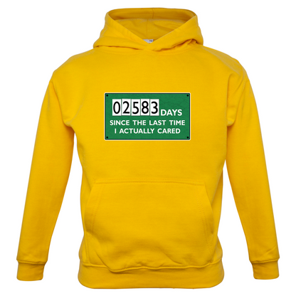 2583 Days Since I Cared Kids T Shirt