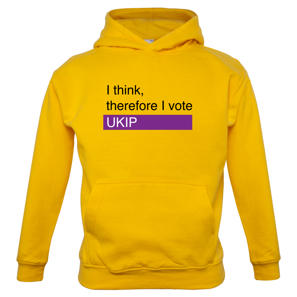 I think, therefore I vote UKIP Kids T Shirt