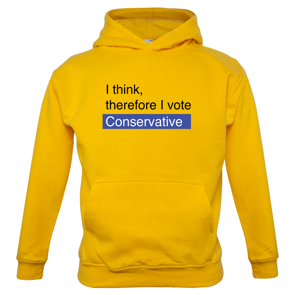 I think, therefore I vote Conservative Kids T Shirt