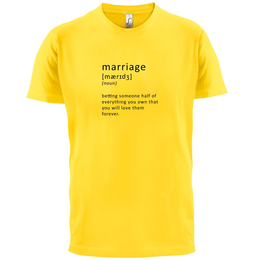 Funny Definition Marriage T Shirt