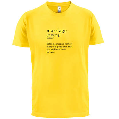 Funny Definition Marriage T Shirt