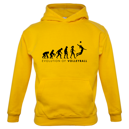 Evolution Of Woman Volleyball Kids T Shirt