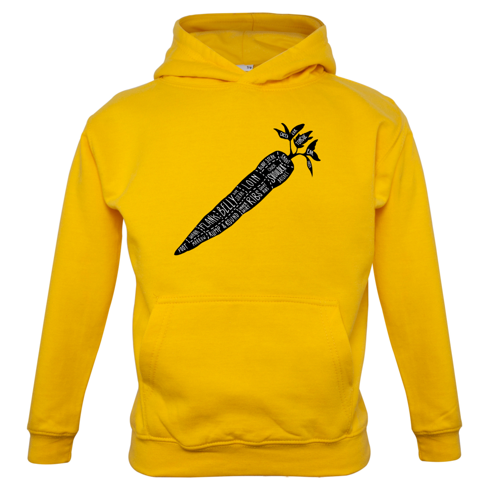 Butcher Carrot Diagram Kids T Shirt
