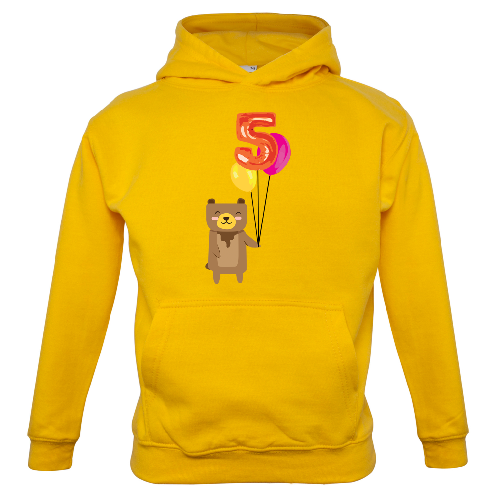 5th Birthday Bear Kids T Shirt