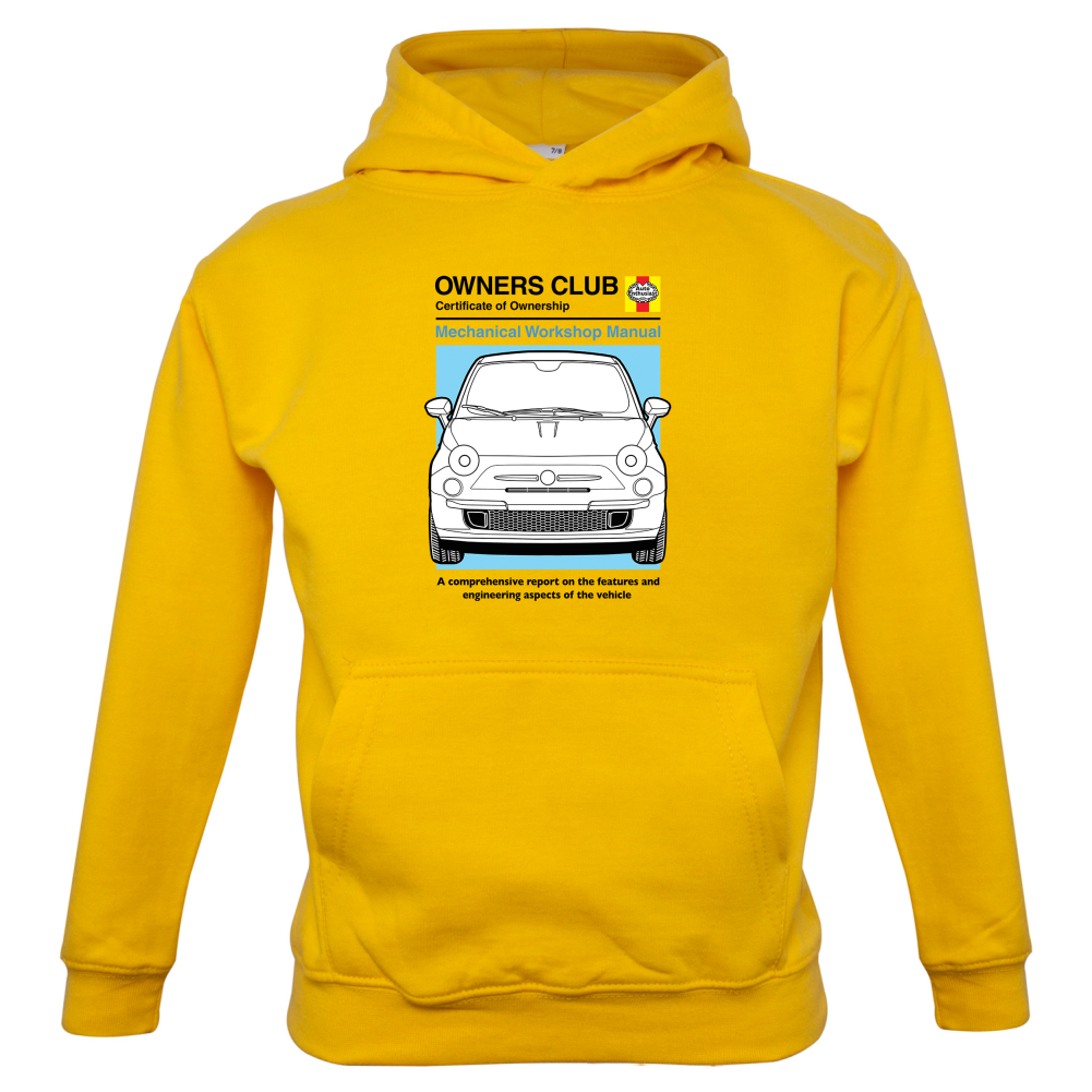 Car Owners Manual Fiat 500 Kids T Shirt