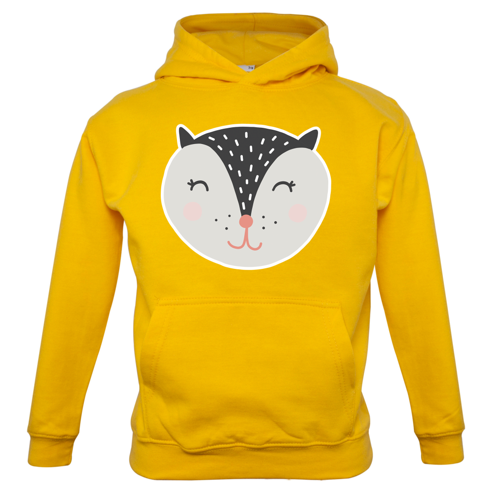 Smiley Face Badger Kids T Shirt