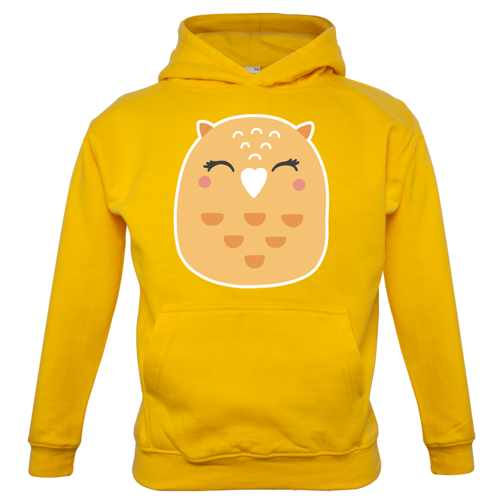 Smiley Face Mrs Owl Kids T Shirt