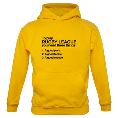 To Play Rugby League Kids T Shirt