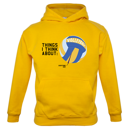I Thiink About Volleyball Kids T Shirt