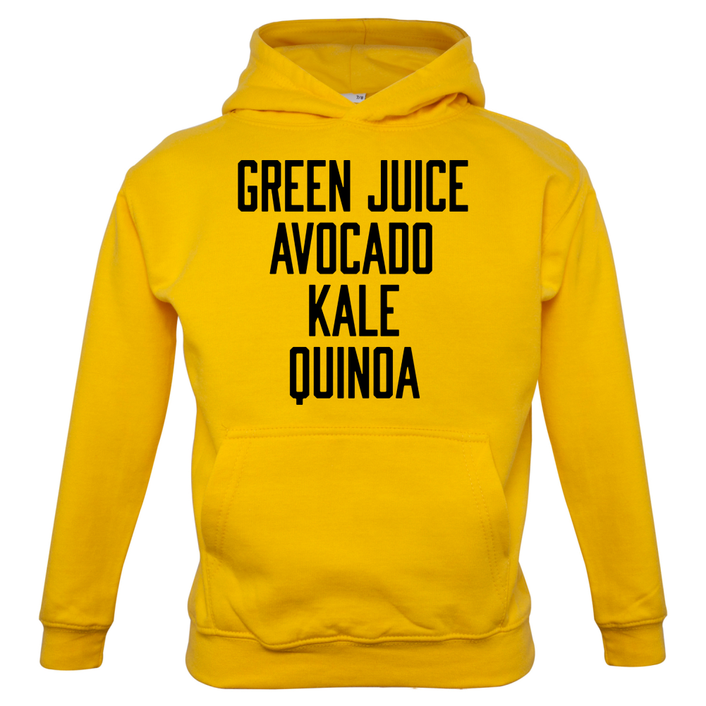 Green Juice Avocado Kale Kids T Shirt