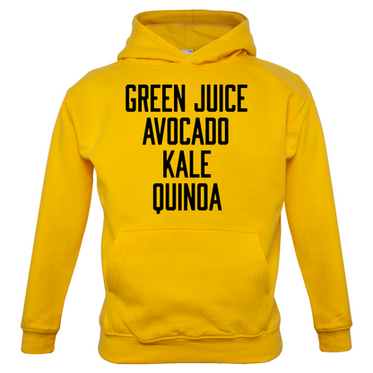Green Juice Avocado Kale Kids T Shirt