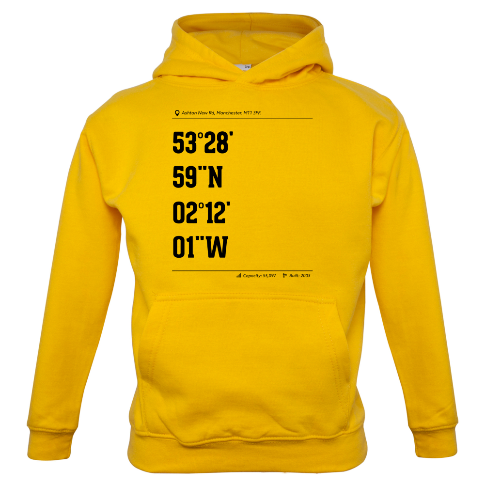 Stadium Coordinates Sky Blues Kids T Shirt