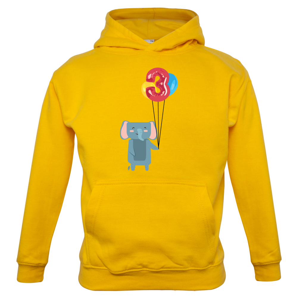 3rd Birthday Elephant Kids T Shirt