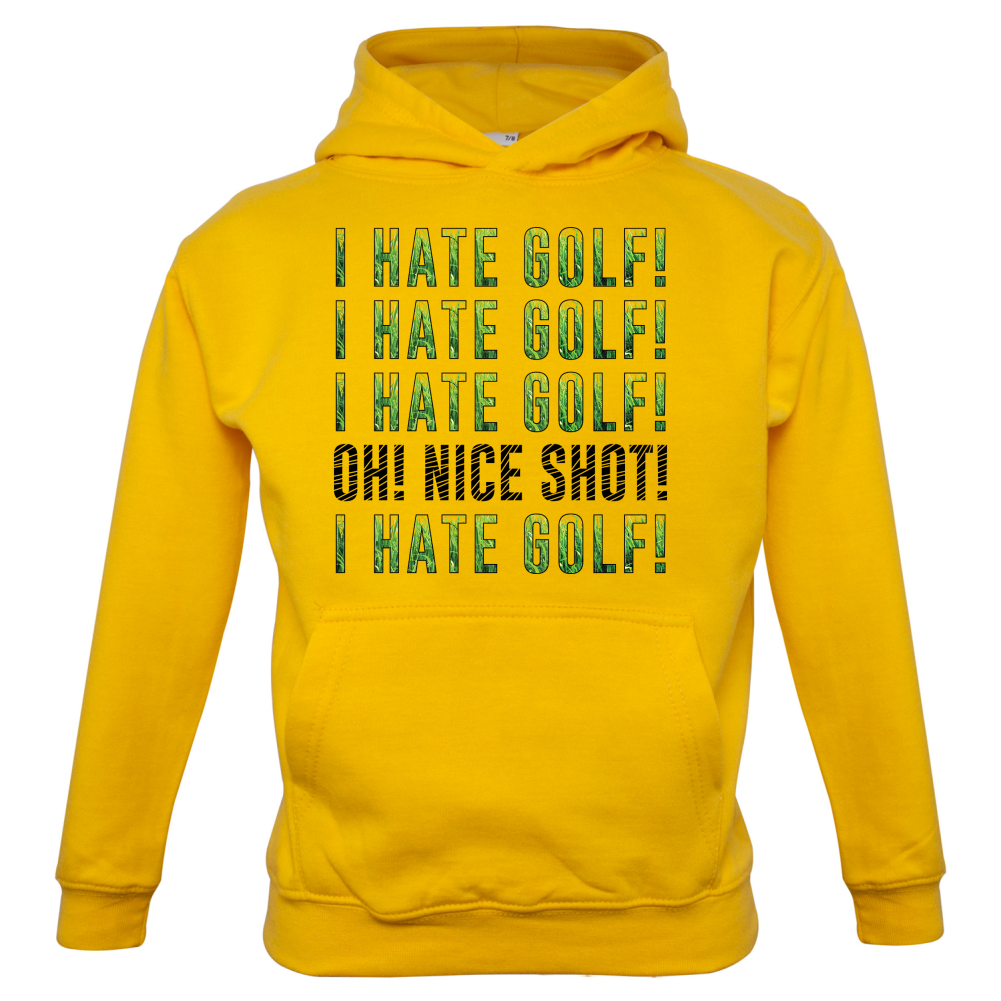 I Hate Golf Kids T Shirt