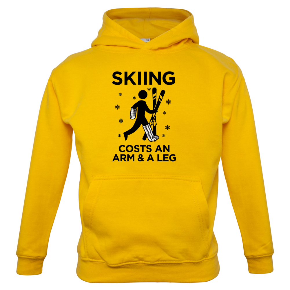 Skiing Costs Arm & A Leg Kids T Shirt