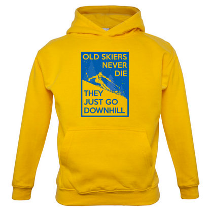 Skiers Go Downhill Kids T Shirt