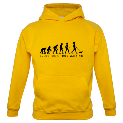 Evolution Of Woman Dog Walking Kids T Shirt