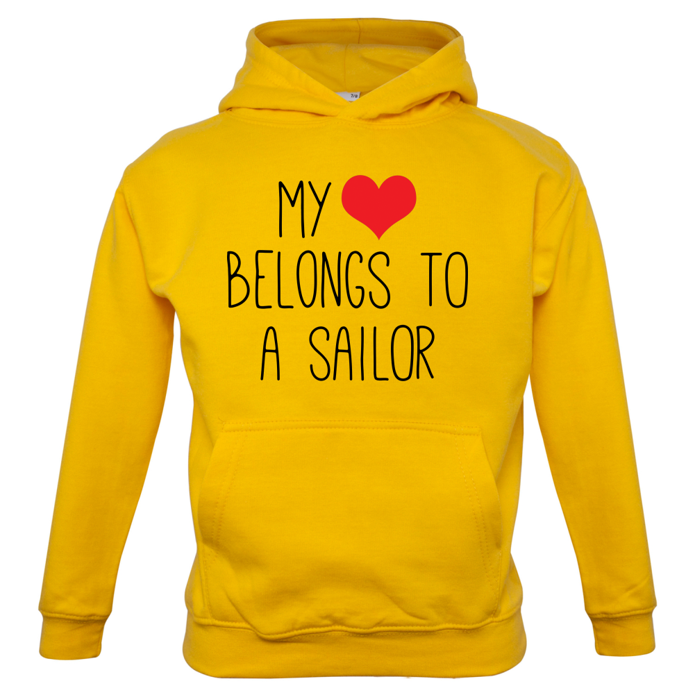 My Heart Belongs To A Sailor Kids T Shirt