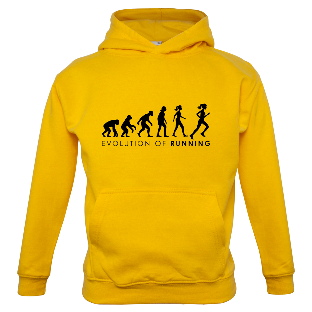 Evolution Of Woman Running Kids T Shirt