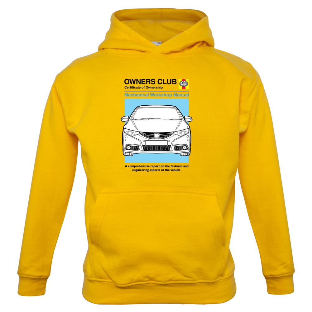 Car Owners Manual Civic Kids T Shirt