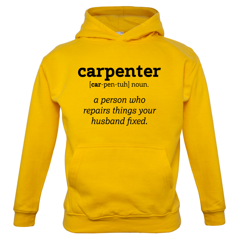 Definition Carpenter Kids T Shirt