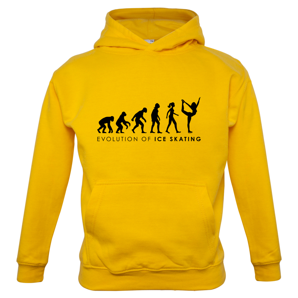 Evolution Of Woman Ice Skating Kids T Shirt