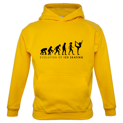 Evolution Of Woman Ice Skating Kids T Shirt