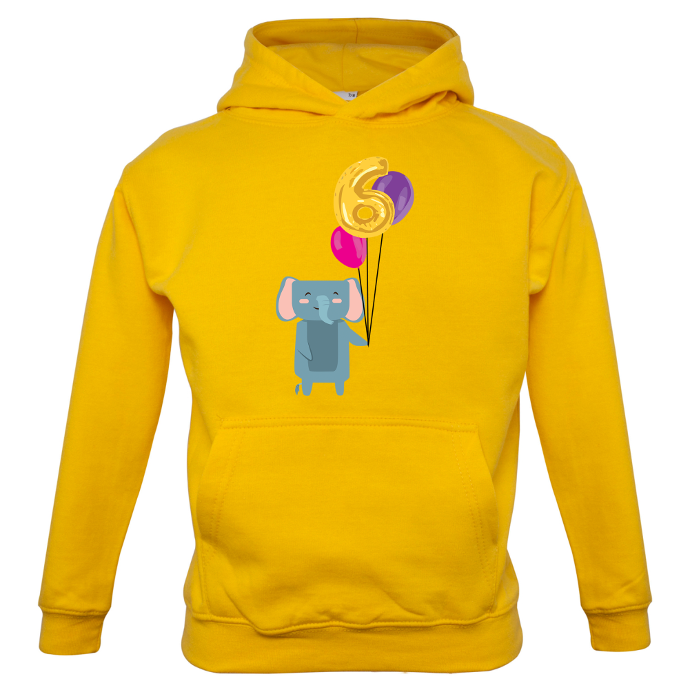 6th Birthday Elephant Kids T Shirt